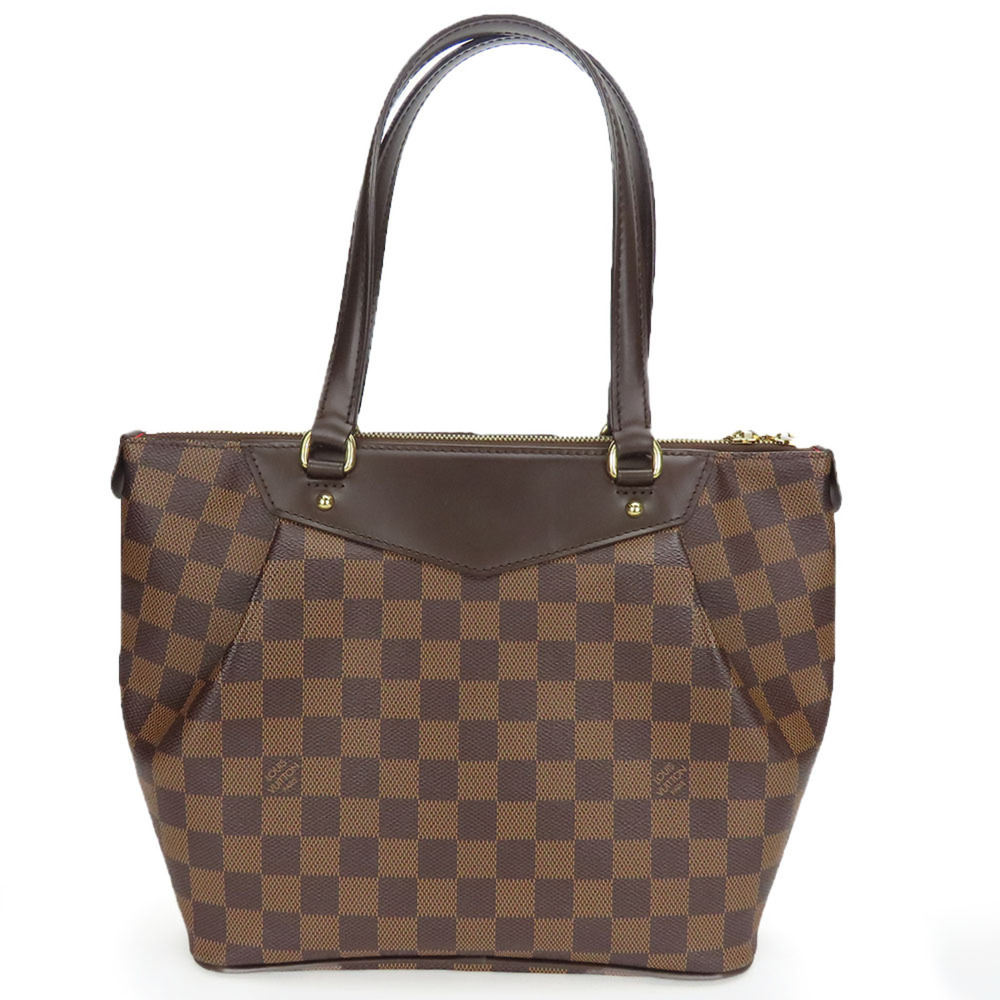 LOUIS VUITTON Authentic Brown Damier Leather Tote Bag - Picture 3 of 11